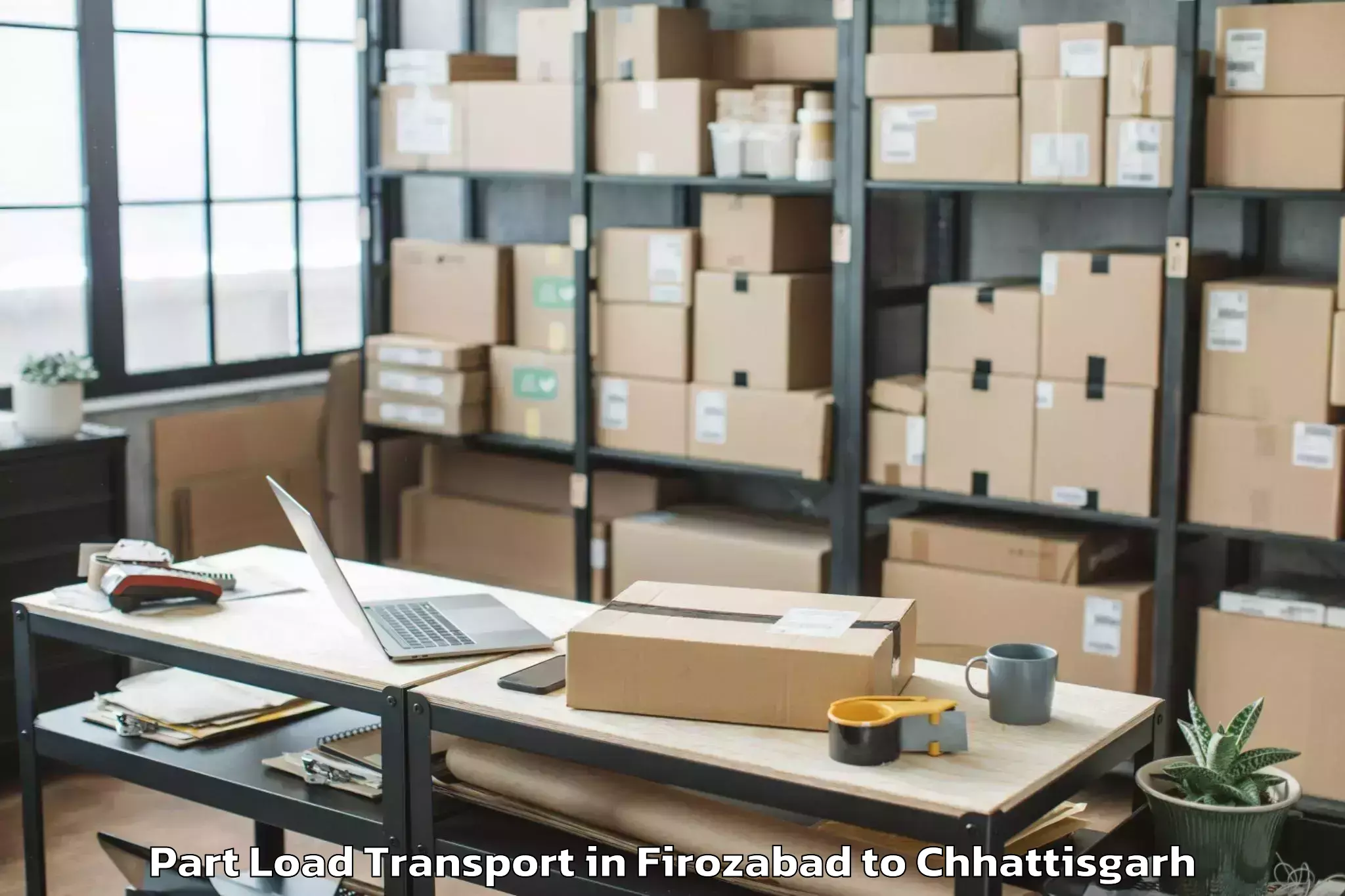 Hassle-Free Firozabad to Bhopalpattnam Part Load Transport